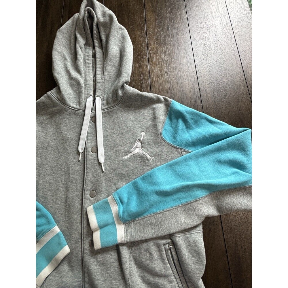 NIKE AIR JORDAN Jumpman Snap Up Jacket Hoodie Sweatshirt Men's Large 547693-066